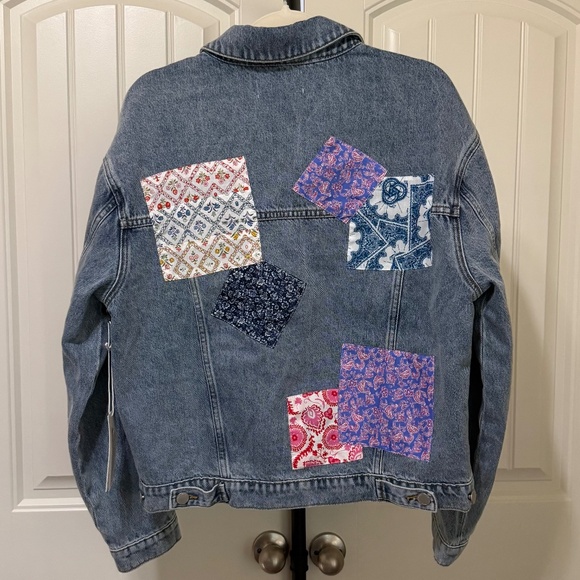 Anthropologie x Dear John Patchwork Denim Trucker Jacket | NWT - Picture 4 of 4